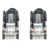 Cabo de rede Patch Intellinet, Cat6, 1m, Preto, CCA, U/UTP, PVC, RJ45, contactos banhados a ouro, proteção das patilhas, bainha anti-dobras, garantia vitalícia