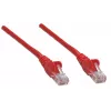 Cabo de rede Patch Intellinet, Cat6, 2 m, Vermelho, CCA, U/UTP, PVC, RJ45, contactos banhados a ouro, Snagless, proteção anti-dobras, garantia vitalícia