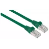 Cabo de rede Patch Intellinet, Cat6, 5 m, Verde, Cobre, S/FTP, LSOH/LSZH, PVC, RJ45, contactos banhados a ouro, proteção das patilhas, proteção anti-dobras, garantia vitalícia