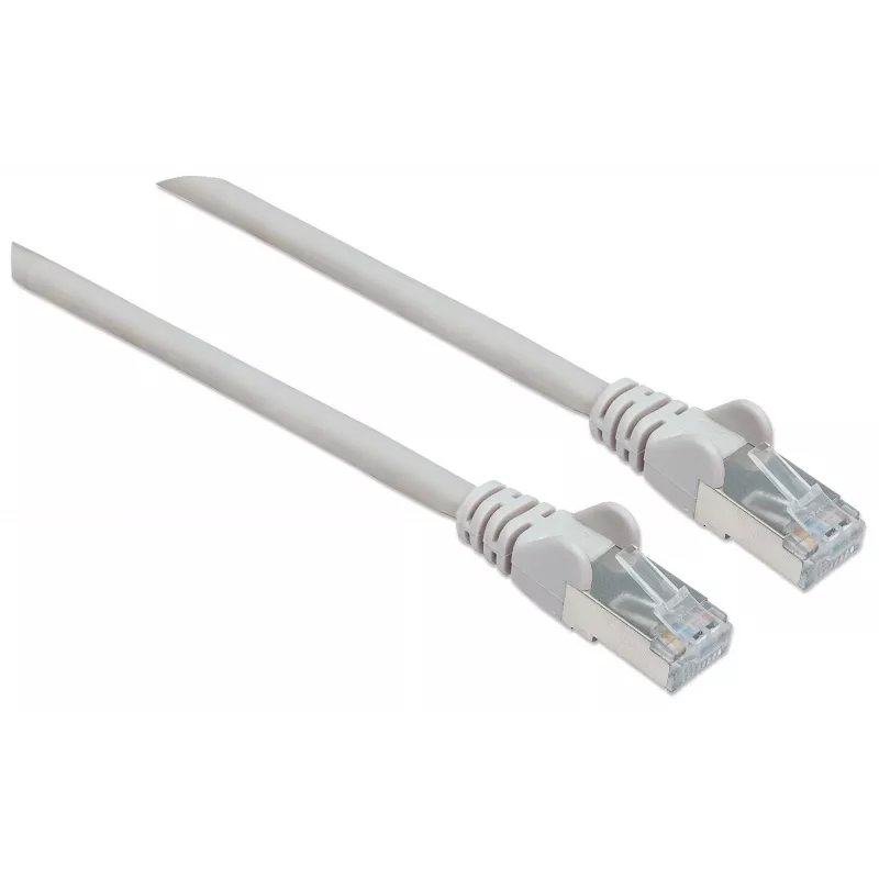 Cabo de rede Patch Intellinet, Cat6, 7,5m, Cinzento, Cobre, S/FTP, LSOH / LSZH, PVC, RJ45, contactos banhados a ouro, proteção anti-dobras sem patilhas, moldada, garantia vitalícia
