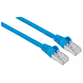 Cabo de rede Patch Intellinet, Cat6, 1m, Azul, Cobre, S/FTP, LSOH/LSZH, PVC, RJ45, contactos banhados a ouro, sem patilhas, protegido, garantia vitalícia
