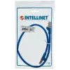 Cabo de rede patch Intellinet, Cat6, 0,5 m, azul, cobre, S/FTP, LSOH / LSZH, PVC, RJ45, contactos banhados a ouro, snagless, com proteção contra dobras, garantia vitalícia