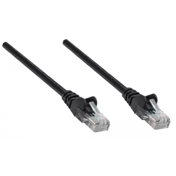 Cabo de rede patch Intellinet, Cat6, 0,25 m, preto, cobre, S/FTP, LSOH / LSZH, PVC, RJ45, contactos banhados a ouro, proteção contra dobras sem patilha, garantia vitalícia