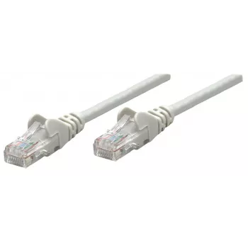 Cabo de rede patch Intellinet, Cat6, 1,5 m, cinzento, cobre, S/FTP, LSOH/LSZH, PVC, RJ45, contactos banhados a ouro, ficha sem patilha, bainha de proteção contra dobras, garantia vitalícia