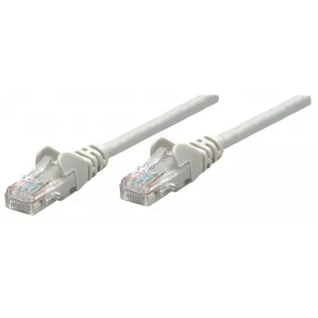 Cabo de rede patch Intellinet, Cat6A, 0,25 m, cinzento, cobre, S/FTP, LSOH/LSZH, PVC, RJ45, contactos banhados a ouro, sem patilha, proteção da bainha, garantia vitalícia
