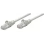 Cabo de rede patch Intellinet, Cat5e, 0,25 m, cinzento, CCA, SF/UTP, PVC, RJ45, contactos banhados a ouro, proteção da patilha, bainha de proteção contra dobras, garantia vitalícia