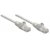 Cabo de rede patch Intellinet, Cat5e, 0,25 m, cinzento, CCA, SF/UTP, PVC, RJ45, contactos banhados a ouro, proteção da patilha, bainha de proteção contra dobras, garantia vitalícia