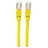 Cabo de rede patch Intellinet, cabo Cat7/ficha Cat6A, 1,5 m, amarelo, cobre, S/FTP, LSOH / LSZH, PVC, RJ45, contactos banhados a ouro, sem patilha, com proteção contra dobras, garantia vitalícia