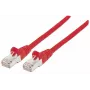 Cabo de rede patch Intellinet, cabo Cat7/ficha Cat6A, 3 m, vermelho, cobre, S/FTP, LSOH/LSZH, PVC, RJ45, contactos banhados a ouro, sem patilha, com proteção contra dobras, garantia vitalícia