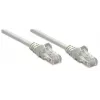 Cabo de rede patch Intellinet, Cat5e, 0,5 m, cinzento, CCA, U/UTP, PVC, RJ45, contactos banhados a ouro, sem patilha, proteção contra dobras, garantia vitalícia