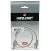 Cabo de rede patch Intellinet, Cat5e, 0,5 m, cinzento, CCA, U/UTP, PVC, RJ45, contactos banhados a ouro, sem patilha, proteção contra dobras, garantia vitalícia