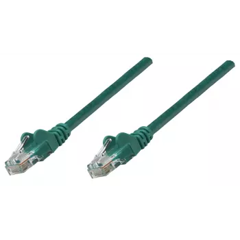 Cabo de rede patch Intellinet, Cat6A, 0,25 m, verde, cobre, S/FTP, LSOH / LSZH, PVC, RJ45, contactos banhados a ouro, sem patilha, proteção anti-dobra, garantia vitalícia