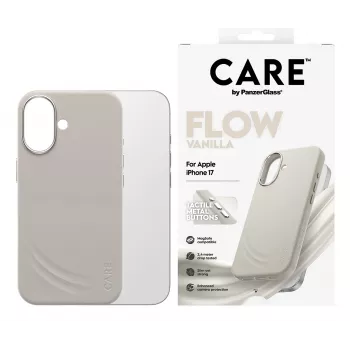 Capa PanzerGlass CARE by ® Feature FLOW Case Vanilla com MagSafe iPhone 17