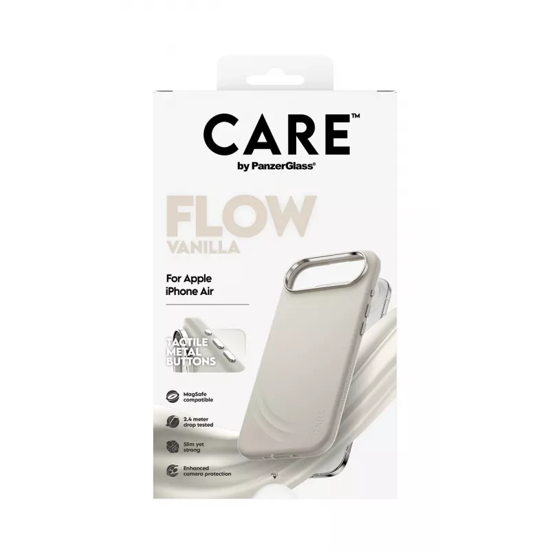 Capa PanzerGlass CARE by Feature FLOW Case Vanilla com MagSafe iPhone Air