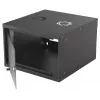Armário de rede Intellinet 19 polegadas – montagem na parede (Basic), 6HE, 560 mm de profundidade, preto, desmontado, máx. 50 kg, profundidade útil 500 mm, porta de vidro, rack, peças para montagem na parede (por exemplo, parafusos e buchas) não incluídas