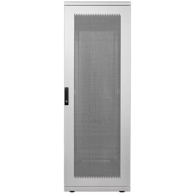 Armário de servidor Intellinet 19 polegadas – autónomo, 42U, 600 x 1000 mm (L x P), cinzento, montado, máx. 1500 kg, fecho de porta multiponto, um fecho por painel lateral, profundidade útil 123 a 773 mm, IP20, rack, aço