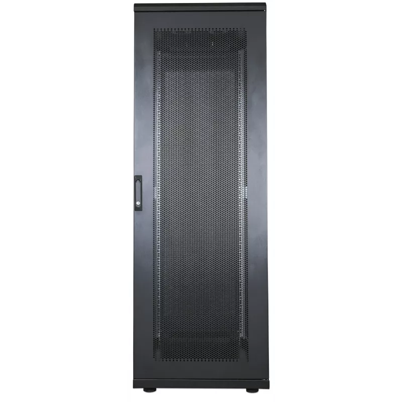 Armário de servidor Intellinet 19 polegadas – autónomo, 42HE, 600x1000mm (largura x profundidade), preto, Flatpack, máx. 1500kg, fechadura de porta multiponto, uma fechadura por painel lateral, profundidade útil 123 a 773mm, IP20, rack, aço