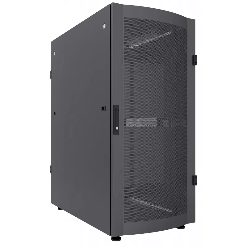Intellinet 713696 armário de servidor de 19 polegadas, de pavimento, 36U, 600x1200 mm (L x P), altura 1728 mm, até 1500 kg, com fechadura, pés ajustáveis, IP20, flatpack, preto RAL 9005