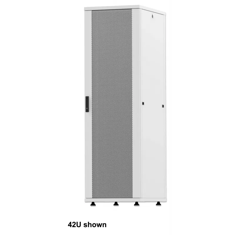 Intellinet 715454 Basic armário de rede de 19 polegadas, de pavimento, 36U, 600x1000 mm (L x P), altura 1766 mm, até 600 kg, com fechadura, pés ajustáveis, flatpack, cinzento RAL 7035
