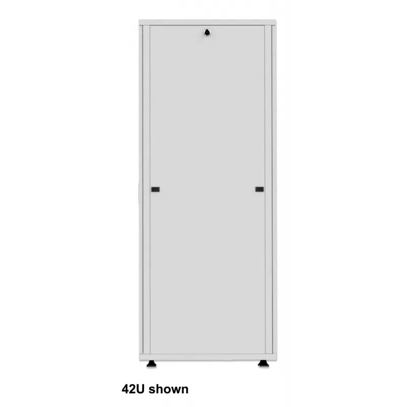 Intellinet 715478 Basic armário de rede de 19 polegadas, de pavimento, 42U, 600x1000 mm (L x P), altura 2033 mm, até 600 kg, com fechadura, pés ajustáveis, flatpack, cinzento RAL 7035
