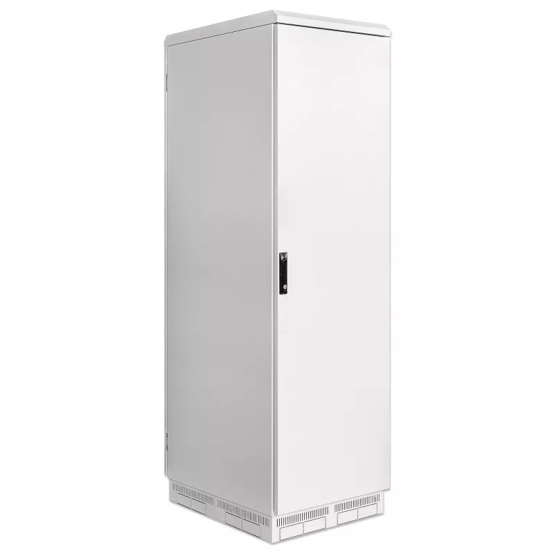 Intellinet 716147 IP55 armário de rede de 19 polegadas, 42U, 800 mm (31,5 polegadas) de profundidade, até 1000 kg, com fechadura, cinzento