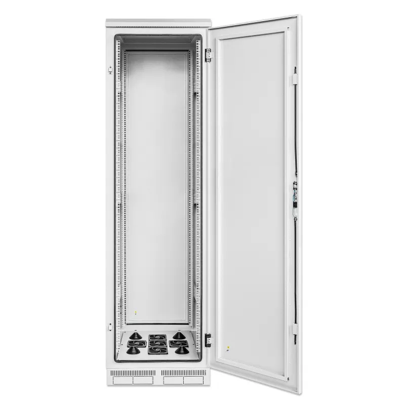 Intellinet 716147 IP55 armário de rede de 19 polegadas, 42U, 800 mm (31,5 polegadas) de profundidade, até 1000 kg, com fechadura, cinzento