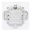 Tomada de parede RJ45 blindada Intellinet 2 portas Cat6a 10G para embutir com moldura, STP, branco sinal RAL9003