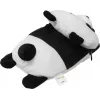 Carteira LAUT MAGMOJI — carteira compatível com MagSafe com design de panda, ABS/peluche/tecido/metal/nylon, preto e branco