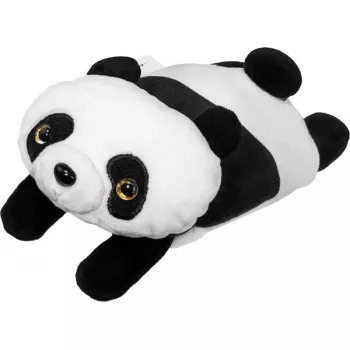 Carteira LAUT MAGMOJI — carteira compatível com MagSafe com design de panda, ABS/peluche/tecido/metal/nylon, preto e branco