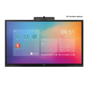 Ecrã de sinalização digital Sharp PN-LC862 2,18 m (86 polegadas) LCD Wi-Fi 450 cd/m² 4K Ultra HD preto ecrã tátil processador integrado Android 11 16/7