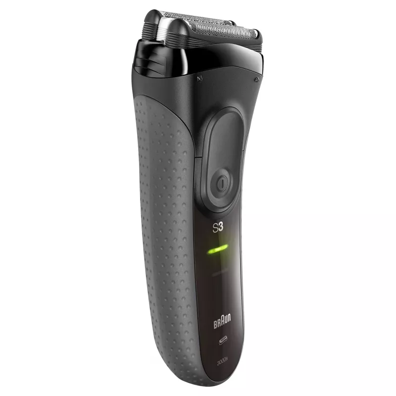 Braun Series 3 Series 3000 Máquina de barbear, Máquina de barbear de folha, Preto, 2 SensoFoil, LED, Funcionamento, Rede/Bateria