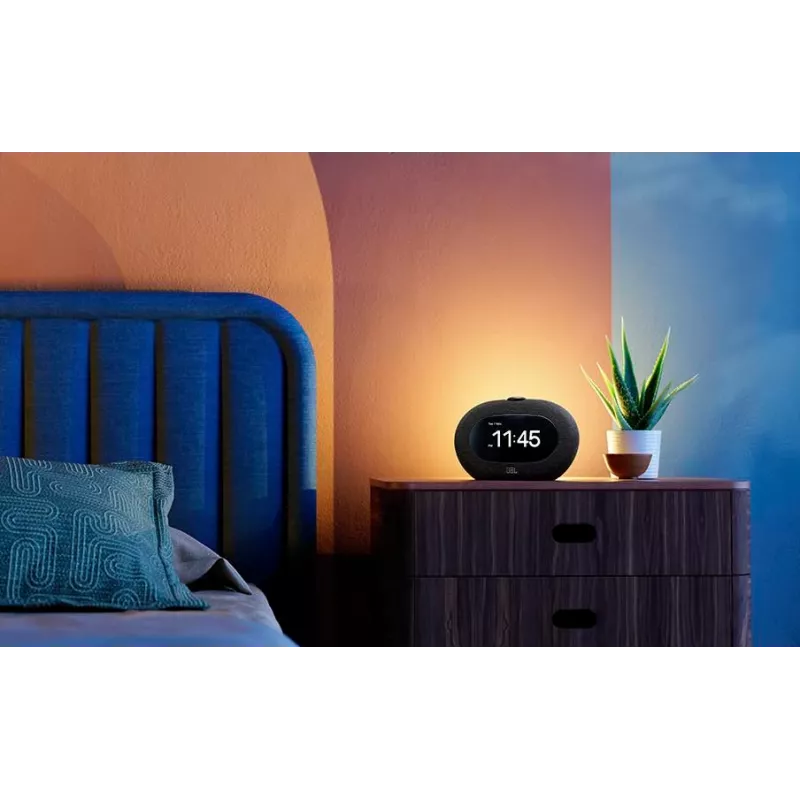 Rádio-relógio JBL HORIZON 3 — DAB/DAB+/FM, 5W RMS, 65–20000 Hz, Visor LCD, Botão rotativo, preto
