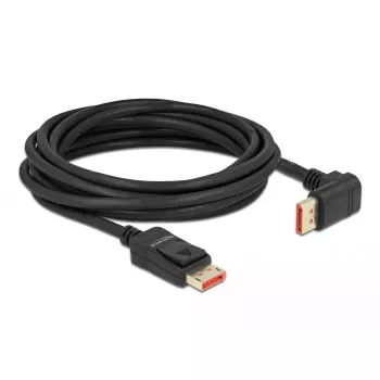 Cabo DisplayPort DeLOCK 87057 8K 60Hz 5m Macho para macho 90° angular