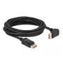 Cabo DisplayPort DeLOCK 87057 8K 60Hz 5m Macho para macho 90° angular