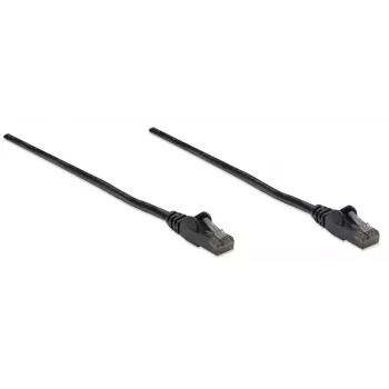 Cabo de rede Intellinet, Cat. 6, 10 m, Preto, CCA, U/UTP, PVC, RJ45, contactos banhados a ouro, sem patilha, alívio de tensão moldado, garantia vitalícia