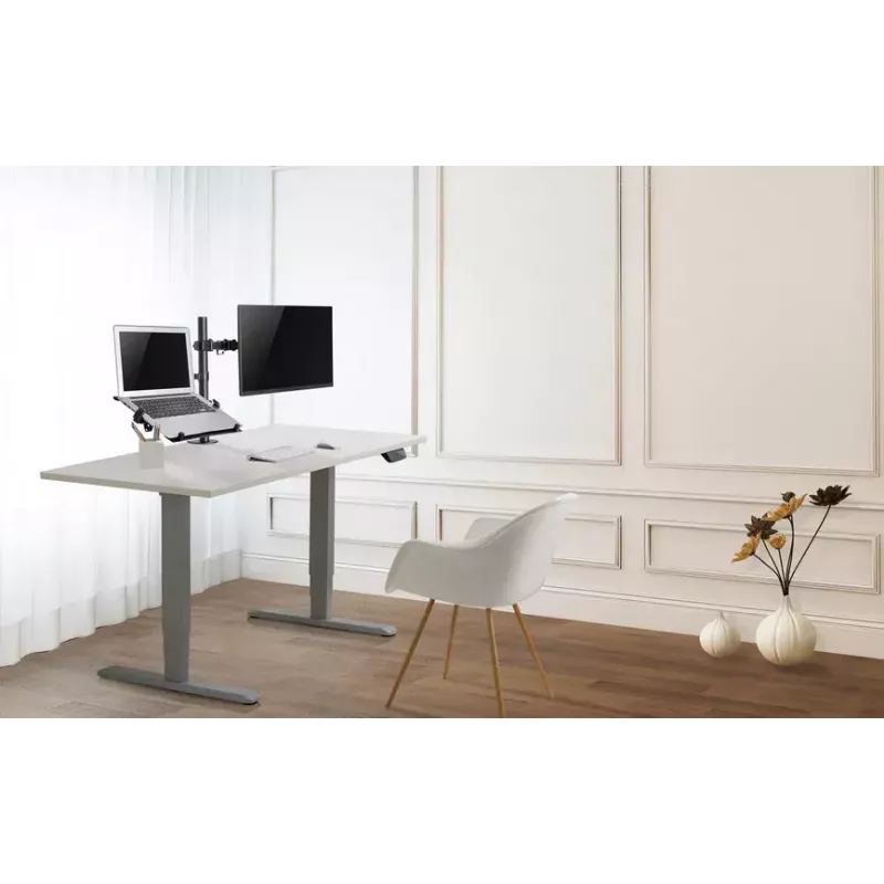 Equip Suporte de mesa para monitor e portátil com braço duplo articulado de 13 a 32 polegadas