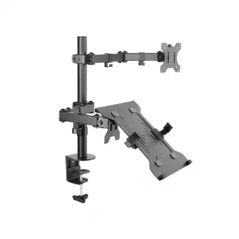 Equip Suporte de mesa para monitor e portátil com braço duplo articulado de 13 a 32 polegadas