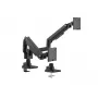 Equip Suporte de mesa para monitor duplo heavy-duty de 17 a 35 polegadas, Preto