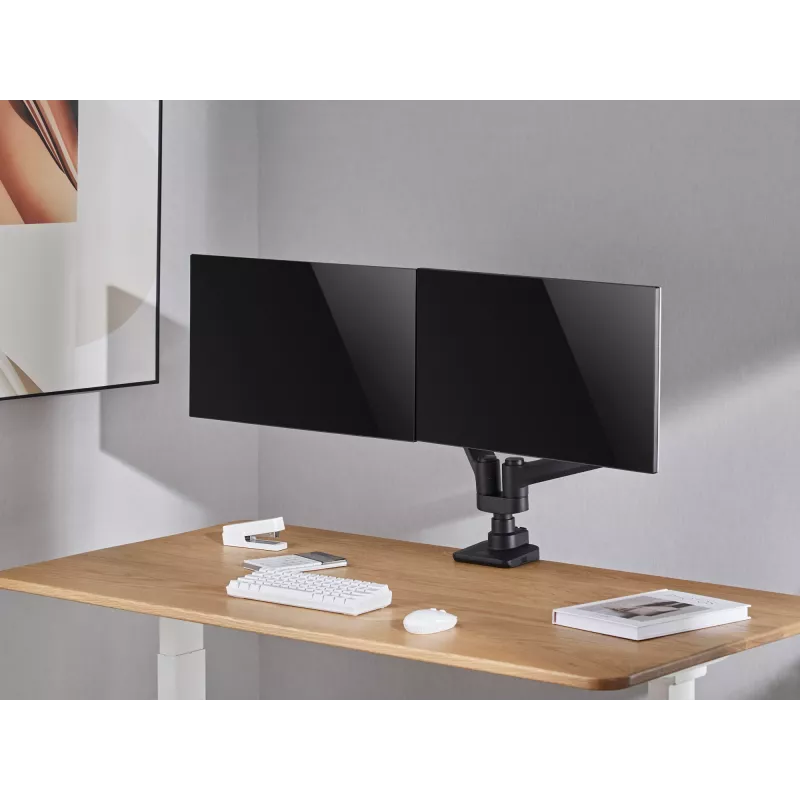 Equip Suporte de mesa para monitor duplo heavy-duty de 17 a 35 polegadas, Preto