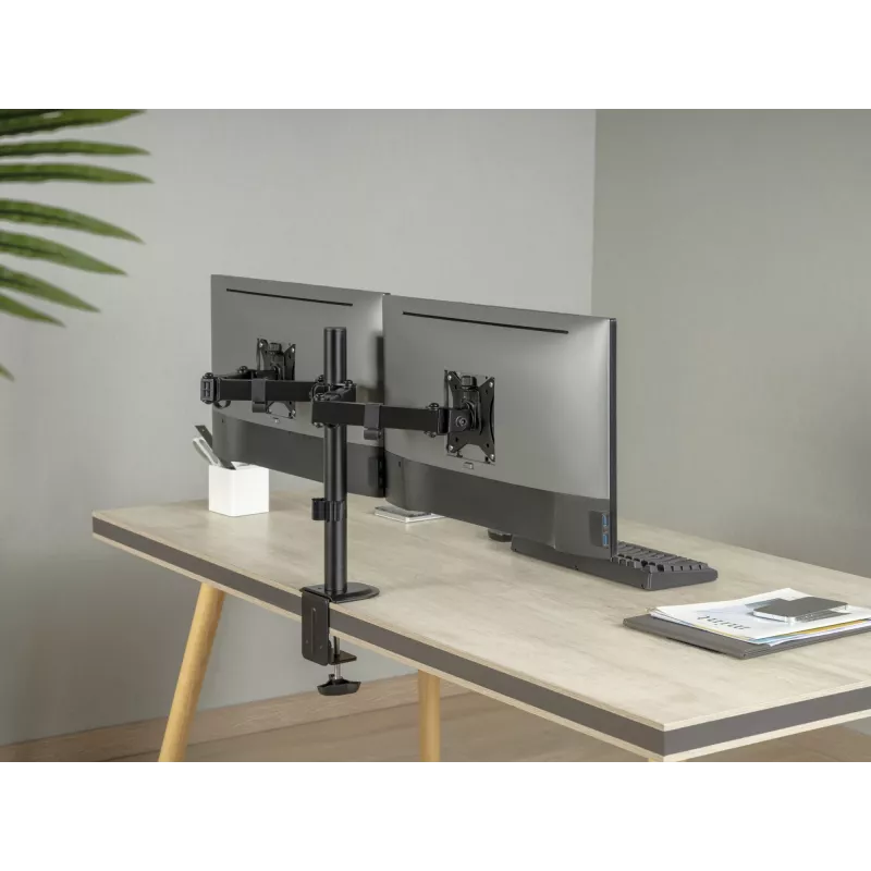 Equip Suporte de mesa para monitor duplo articulado de 17 a 32 polegadas
