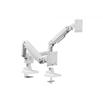 Equip Suporte de mesa para monitor duplo de alta capacidade de 17 a 35 polegadas, Branco