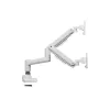 Equip Suporte de mesa para monitor duplo de alta capacidade de 17 a 35 polegadas, Branco