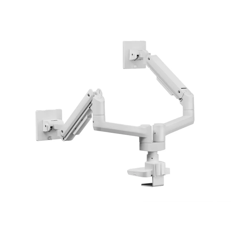 Equip Suporte de mesa para monitor duplo de alta capacidade de 17 a 35 polegadas, Branco