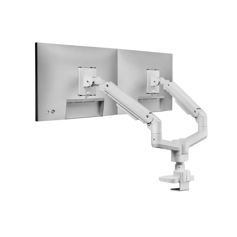 Equip Suporte de mesa para monitor duplo de alta capacidade de 17 a 35 polegadas, Branco