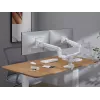 Equip Suporte de mesa para monitor duplo de alta capacidade de 17 a 35 polegadas, Branco