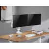 Equip Suporte de mesa para monitor duplo de alta capacidade de 17 a 35 polegadas, Branco