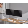 Equip Suporte de mesa para monitor duplo de alta capacidade de 17 a 35 polegadas, Branco