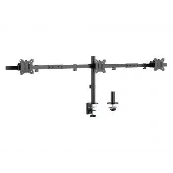 Equip Suporte de mesa para monitor triplo com braço articulado de 17 a 32 polegadas Aperto/Passagem pela mesa 21 kg