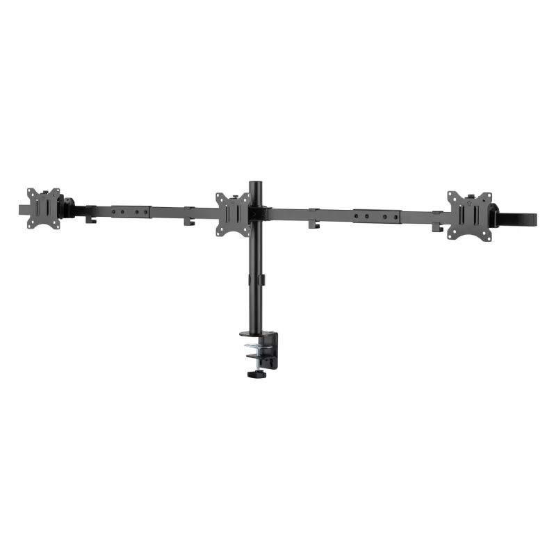Equip Suporte de mesa para monitor triplo com braço articulado de 17 a 32 polegadas Aperto/Passagem pela mesa 21 kg