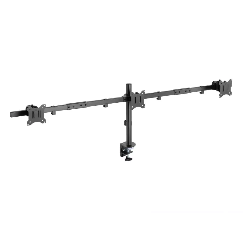 Equip Suporte de mesa para monitor triplo com braço articulado de 17 a 32 polegadas Aperto/Passagem pela mesa 21 kg